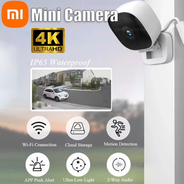 XIAOMI Mini WiFi 4K Camera IP AP Remote Monitor Cloud Storage Audio Motion Detection Camcorder Surveillance Security Camera